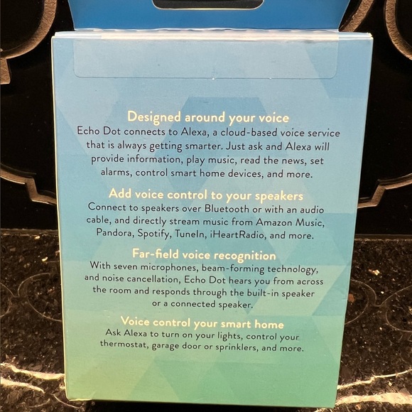 New Sealed Amazon Echo Dot (2nd Generation) Smart Speaker Black Alexa 2017 - Picture 2 of 4